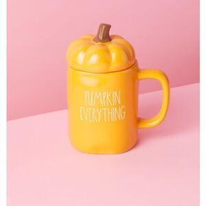 RAE DUNN Pumpkin Everything Mug With Figural Pumpkin Lid
